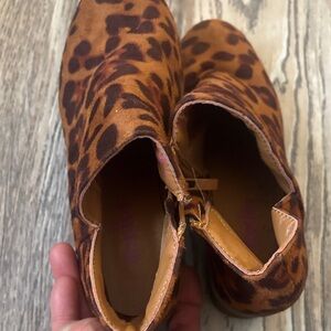 Leopard Print Ankle Boots